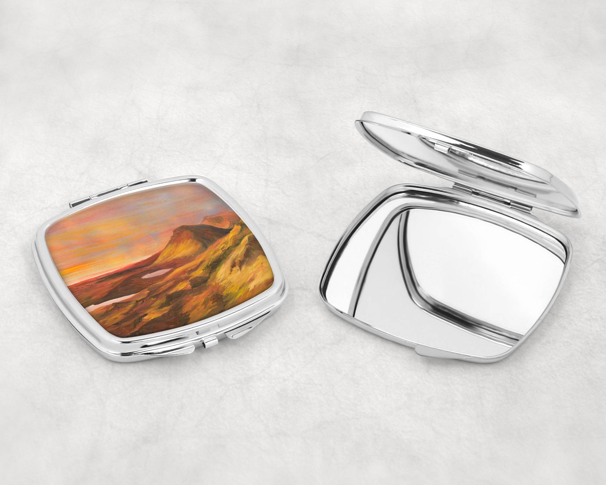 Trotternish Ridge Dawn Compact Mirror